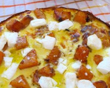 Frittata à la courge butternut, curry et feta