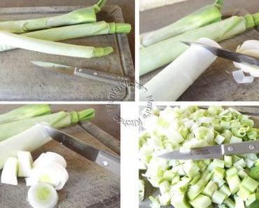 Flan de poireaux au parmesan et saucisse fumée