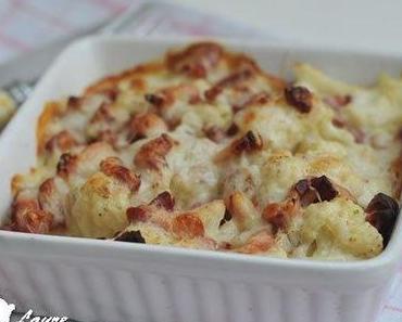Gratin de chou-fleur aux lardons