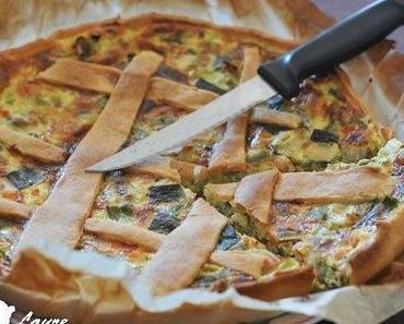 Quiche poireaux et saumon fumé