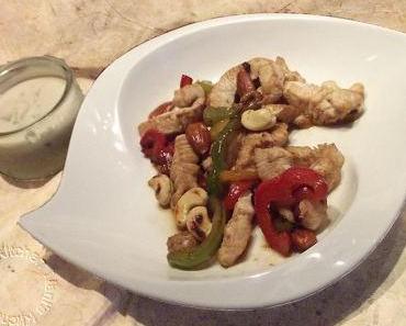 Emincé de dinde aux noix de cajou et amandes