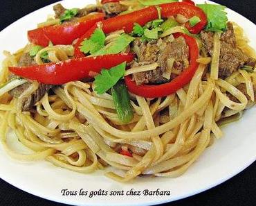 Nouilles au boeuf et aux poivrons sautés de Gordon Ramsay