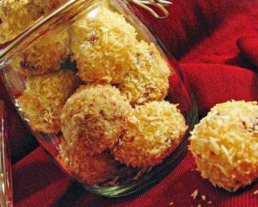 Bouchées sucrées à la noix de coco et aux canneberges