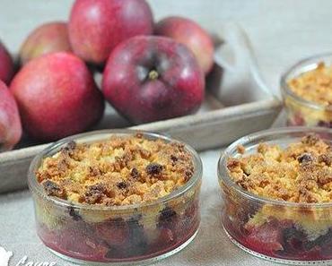 Crumble pomme et framboises