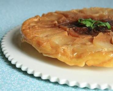 Tarte tatin de navets au chèvre & au miel