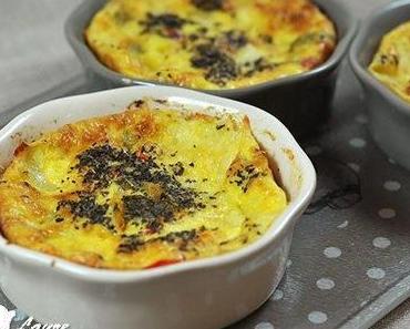 Flans à la mozzarella et au poivron