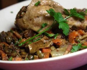 Lentilles vertes aux manchons de Canard & cèpes