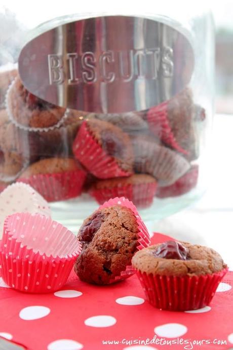 Mini muffins au chocolat noir et cerises Muffins au chocolat noir et cerises
