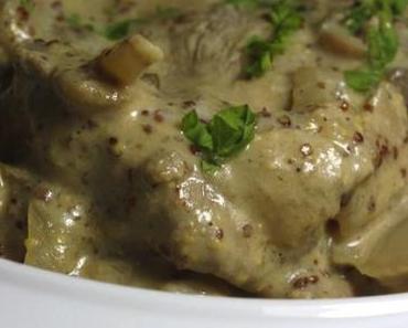 Escalope veau à la moutarde à l’ancienne