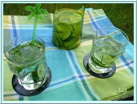 Detox water : concombre/menthe