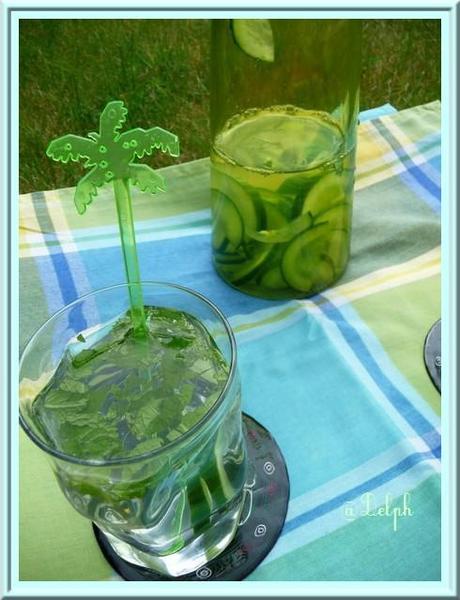 Detox water : concombre/menthe