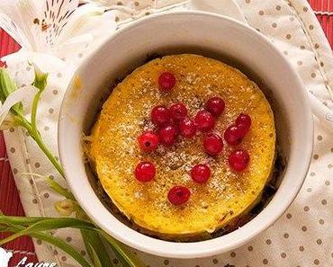 Mug cake chocolat et groseilles