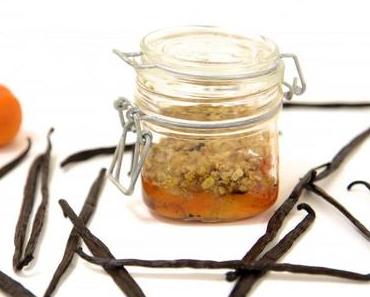 Crumble abricots chocolat et flocons avoine