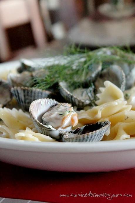 Farfalle et coques au citron et aneth Farfalle et coques au citron et aneth