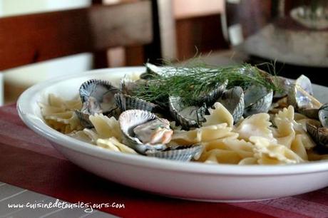 Farfalle et coques au citron et aneth Farfalle et coques au citron et aneth