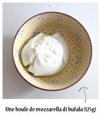 Une boule de mozzarella di bufala (125g)