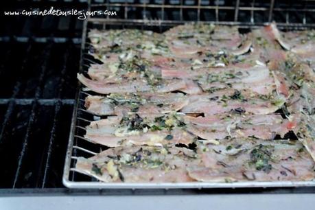 Sardines marinées cuites au barbecue