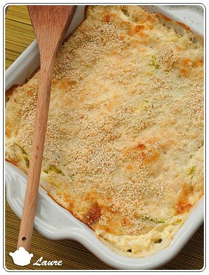 Gratin de ravioles aux courgettes