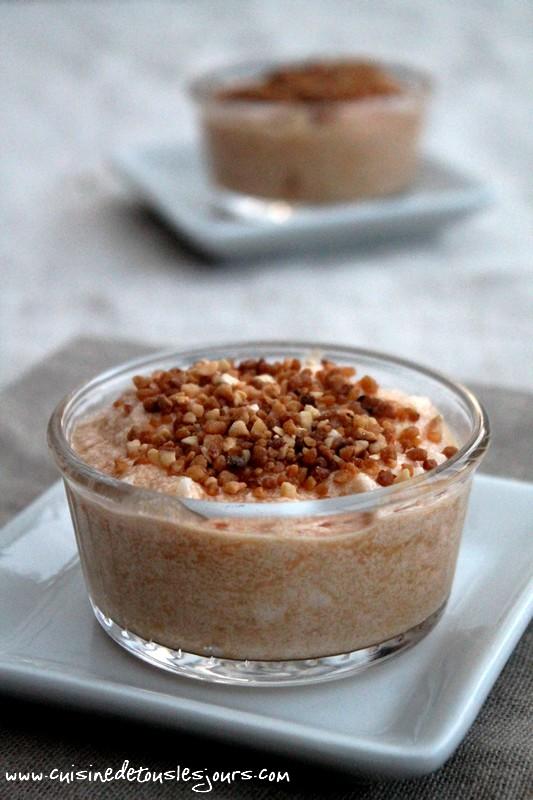 Mousse de caramel au beurre salé et pralin