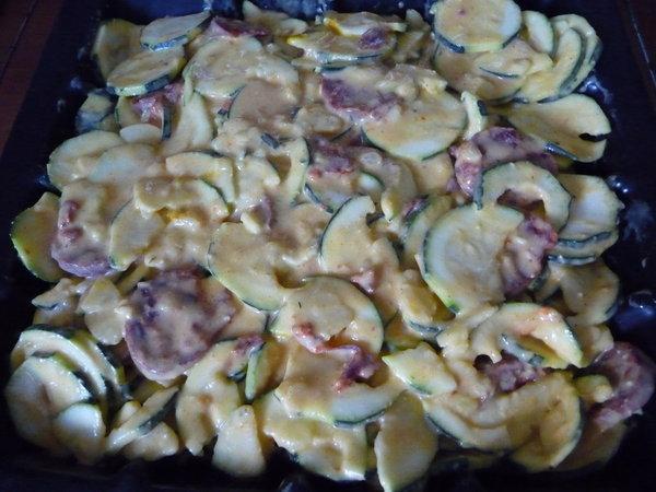 Gâteau invisible courgettes et chorizo Gâteau invisible courgettes et chorizo