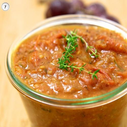 Chutney de tomate moutarde romarin