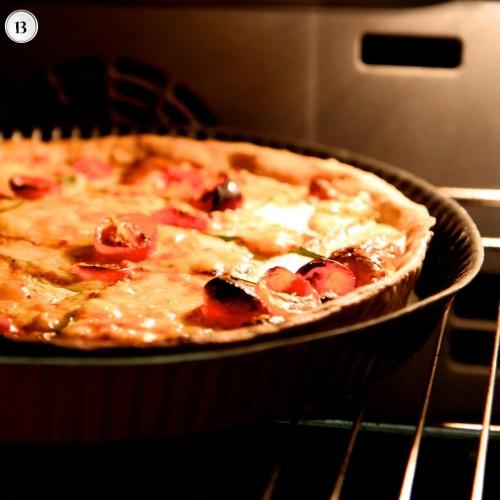 Tarte courgette blanc de poulet gratinée