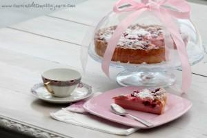 Gâteau Magique aux framboises et à la rose