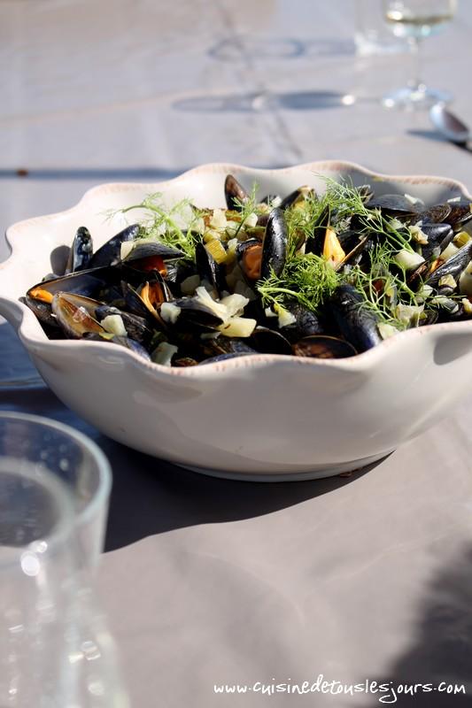 Moules au fenouil et frites de panais Moules au fenouil et frites de panais
