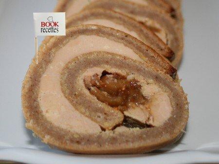 Roulé de pain d'épices au foie gras