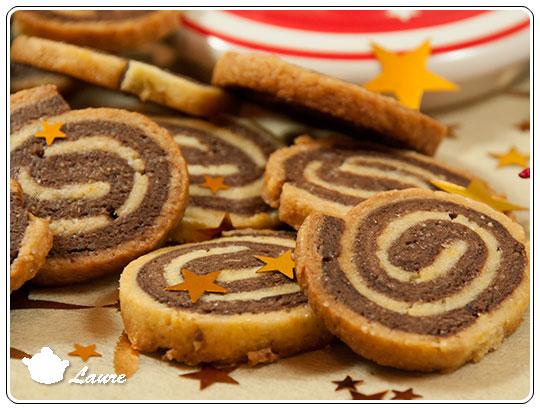 Sablés spirales vanille et chocolat Sablés spirales au chocolat