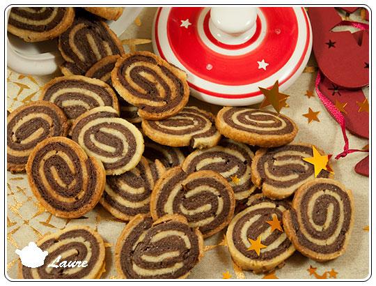 Sablés spirales vanille et chocolat Sablés spirales au chocolat