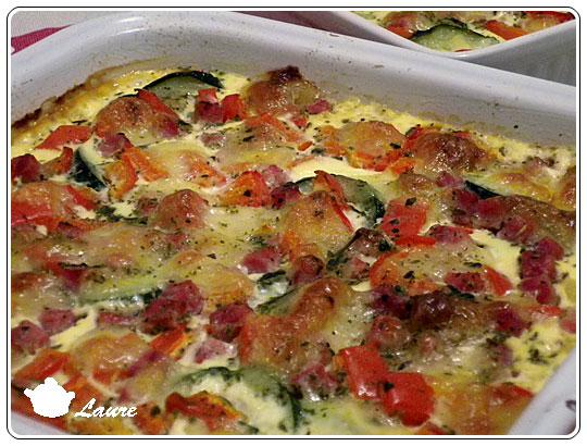 Gratin courgette poivron