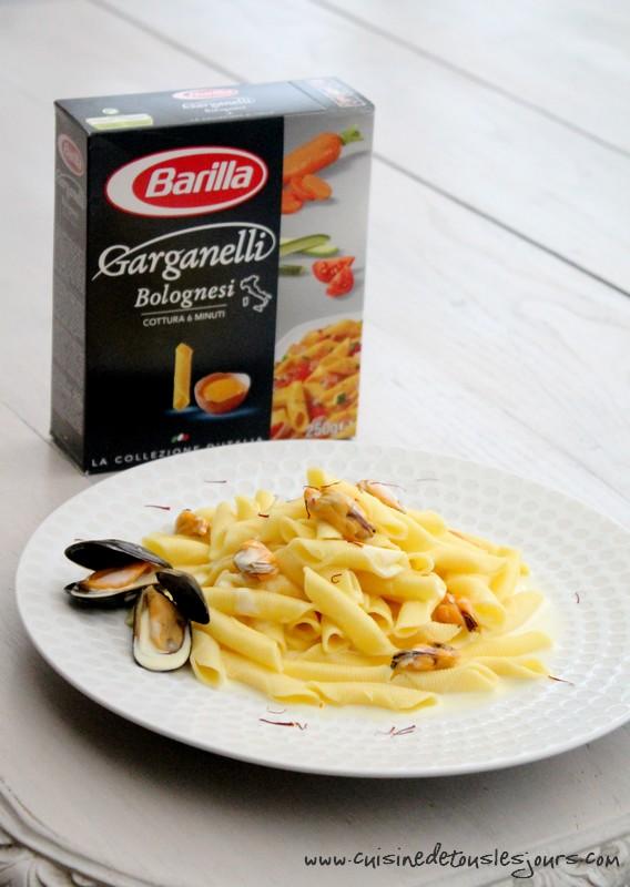 Garganelli aux moules et safran pour Barilla