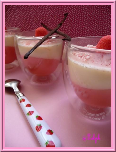 Panna cotta fraise Tagada et vanille