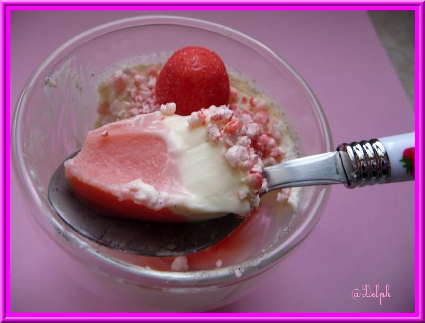 Panna cotta fraise Tagada et vanille