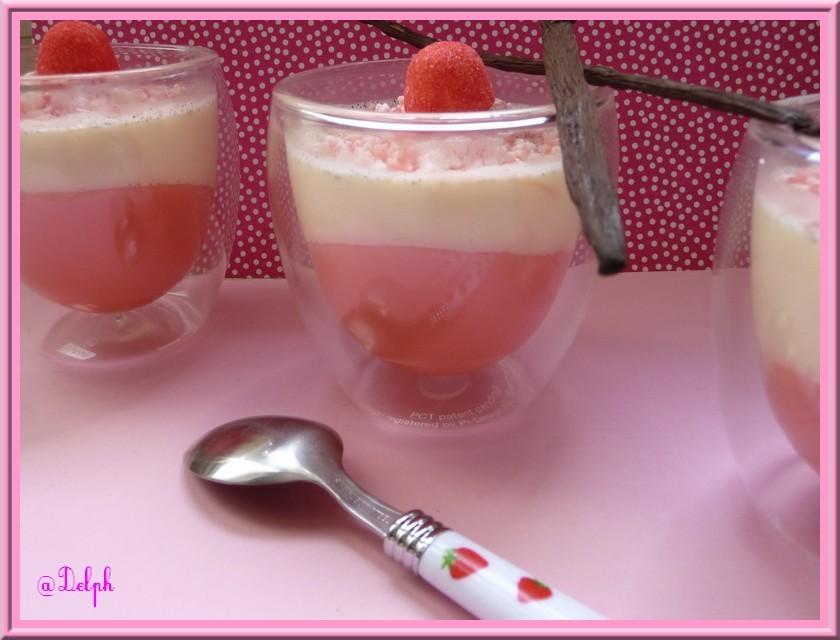 Panna cotta fraise Tagada et vanille