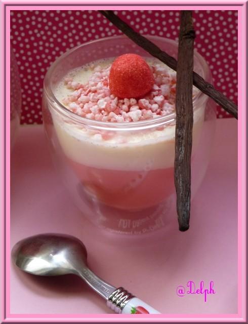 Panna cotta fraise Tagada et vanille