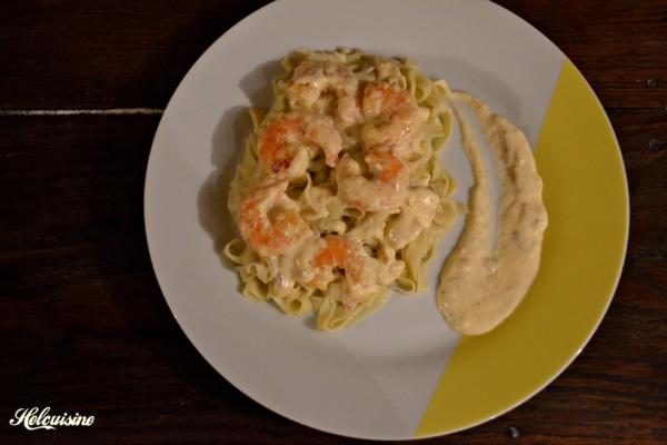 Tagliatelles aux crevettes 100% maison