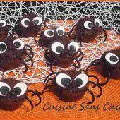 Repas des enfants : quel casse-tête Muffins, invasion d'horribles araignées. spéciale haloween., Recette par Cuisinesanschichi - Ptitchef