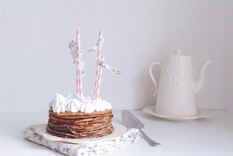 Gâteau de crêpes au Rhubarbe Curd