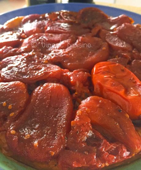 La tarte tatin de tomates au caramel balsamique La tarte tatin de tomates au caramel balsamique