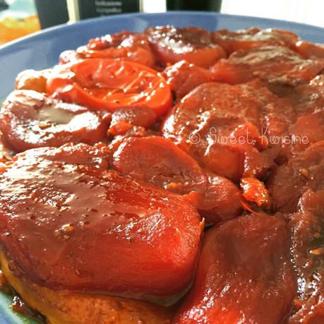 La tarte tatin de tomates au caramel balsamique La tarte tatin de tomates au caramel balsamique