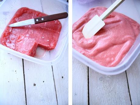 Sorbet aux fraises sans sorbetière