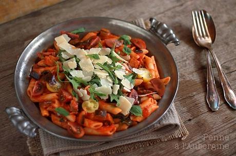 Penne aux Tomates  et Aubergine