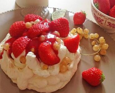 Pavlova Citron Vert Fraises Groseilles !