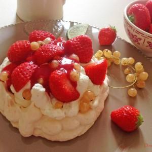 Pavlova Citron Vert Fraises Groseilles !