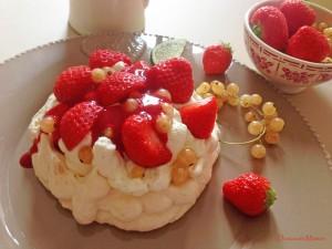 Pavlova Citron Vert Fraises Groseilles !