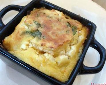 Clafoutis Chèvre Asperges Tomates  Basilic et son Duo Roquefort Tomates Sésame Noir