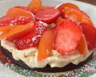 Sablé chocolat Crème Pistache et fruits de Saison