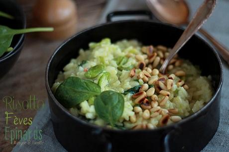 Risotto Fèves Épinards & Pignons